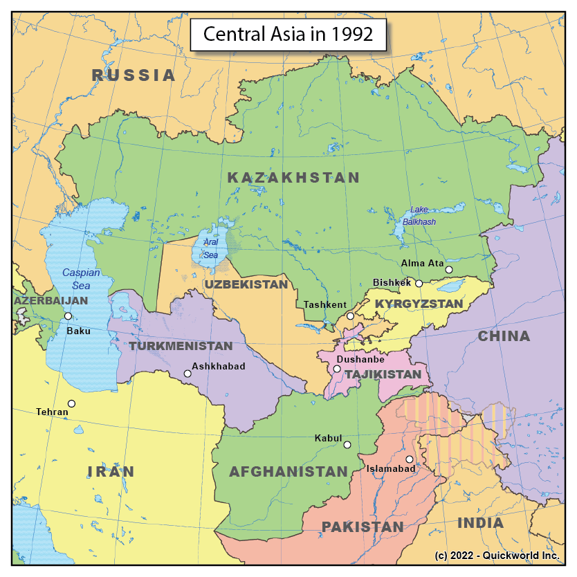 Central Asia in 1992