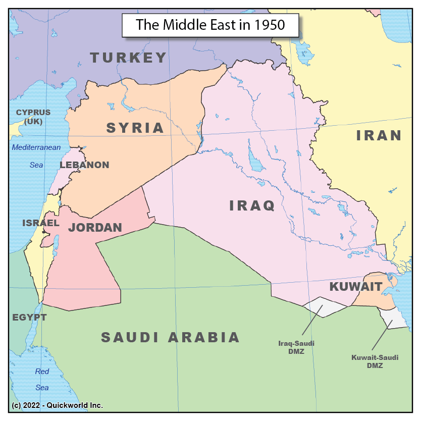 The Middle-East in 1950