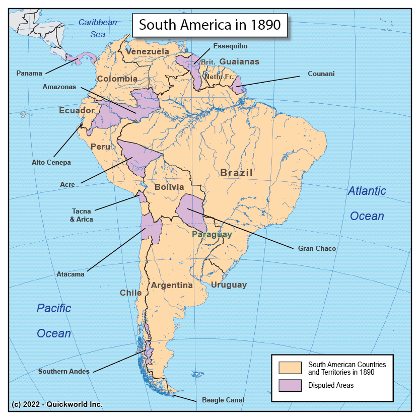 South America in 1890