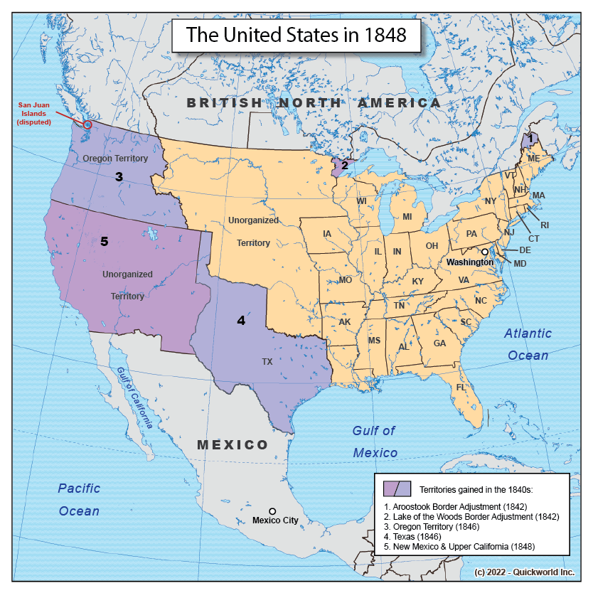 The United States in 1848