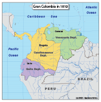 Gran Colombia in 1819